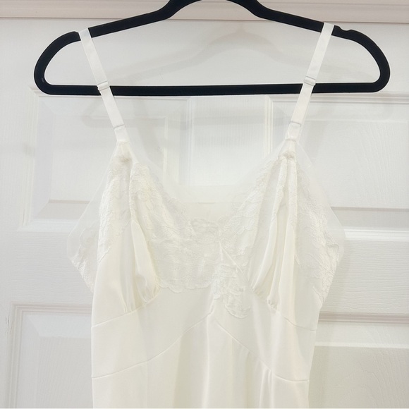 Vintage Lace Sheer Lingerie Slip Dress White sz Small - Picture 2 of 6